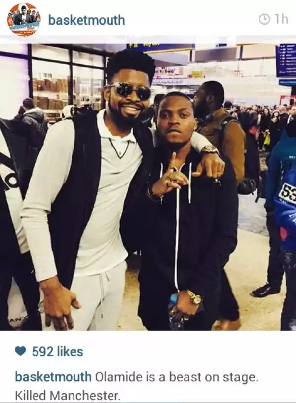 Basketmouth Called Olamide A Beast After An Event In Manchester See Why [photos]